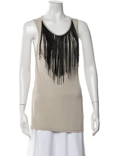 Pre-owned Barbara Bui Scoop Neck Sleeveless Top In Neutrals