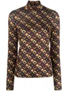 Barbara Bui Oberteil Mit Seventies-print In Purple