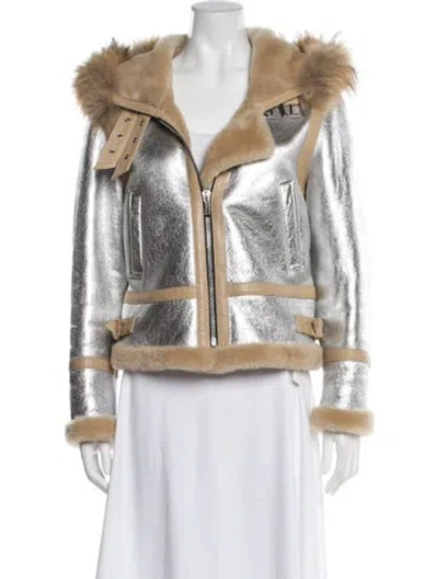 Pre-owned Barbara Bui Shearling Biker Jacket