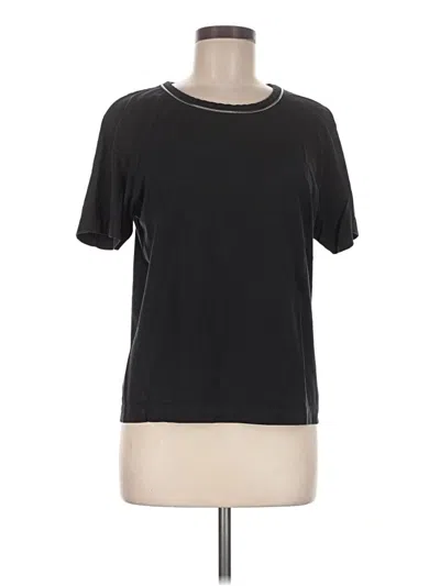 Pre-owned Barbara Bui Short Sleeve Top Black Crew Neck Tops