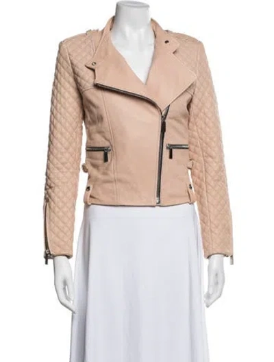 Pre-owned Barbara Bui Silk Biker Jacket In Pink