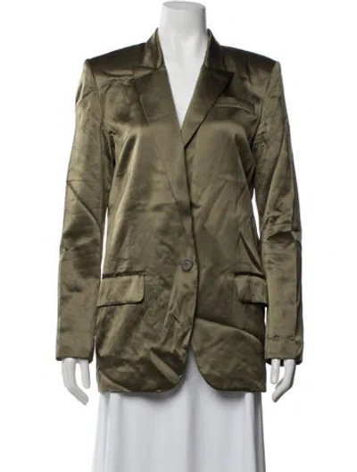 Pre-owned Barbara Bui Silk Blazer In Green