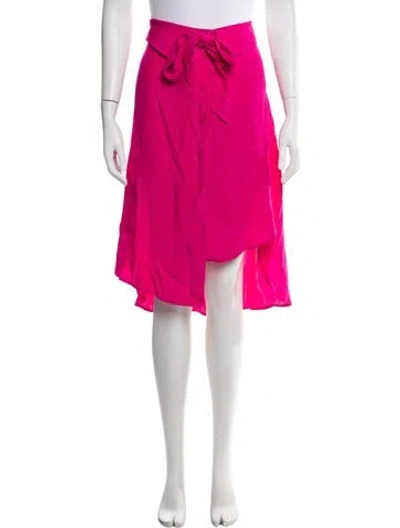 Pre-owned Barbara Bui Silk Knee-length Skirt W/ Tags In Pink