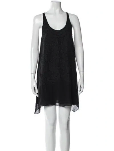 Pre-owned Barbara Bui Silk Mini Dress In Black
