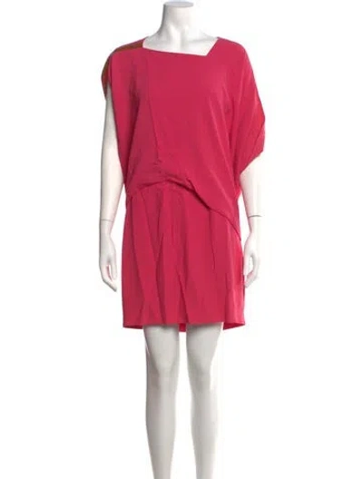 Pre-owned Barbara Bui Silk Mini Dress In Pink