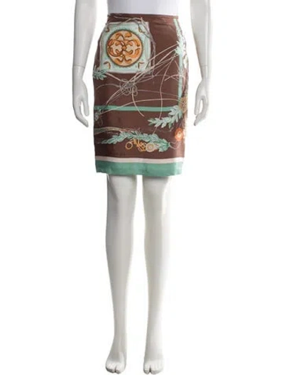 Pre-owned Barbara Bui Silk Mini Skirt In Multi