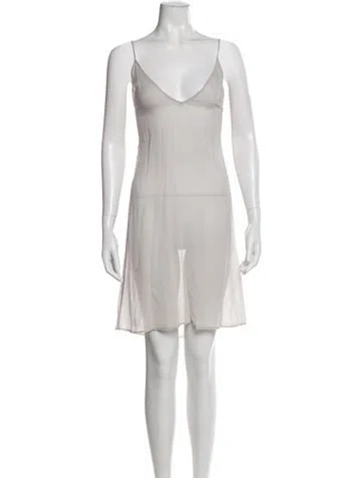 Pre-owned Barbara Bui Silk Nightgown In Gray