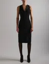 Barbara Bui Sleeveless Smoking Dress In Black In Black