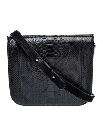 Pre-owned Barbara Bui Snakeskin Shoulder Bag In Black