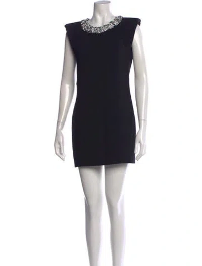 Pre-owned Barbara Bui Square Neckline Mini Dress In Black