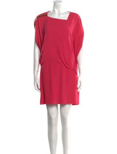 Pre-owned Barbara Bui Square Neckline Mini Dress In Pink