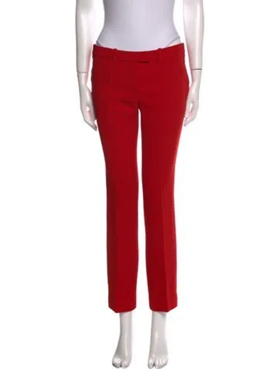 Pre-owned Barbara Bui Straight Leg Pants In Red