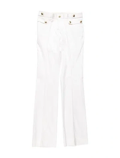 Pre-owned Barbara Bui Straight Leg Pants In White