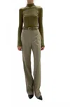 Barbara Bui Straight Leg Trouser In Cord/taupe In Multi