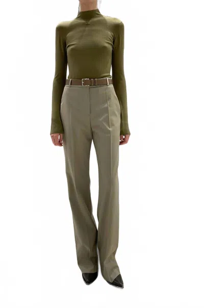 Barbara Bui Straight Leg Trouser In Cord/taupe In Multi