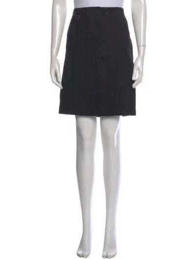 Pre-owned Barbara Bui Striped Knee-length Skirt In Black