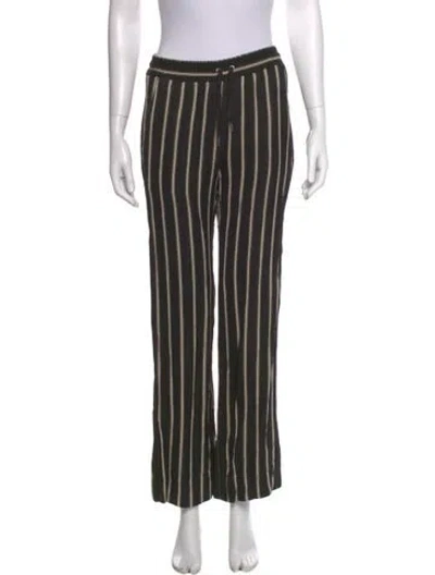 Pre-owned Barbara Bui Striped Straight Leg Pants In Black