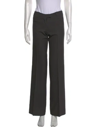 Pre-owned Barbara Bui Striped Wide Leg Pants In Green