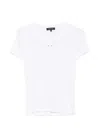 Barbara Bui Stud-embellished Ribbed T-shirt In White