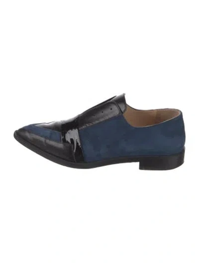 Pre-owned Barbara Bui Suede Oxfords In Blue