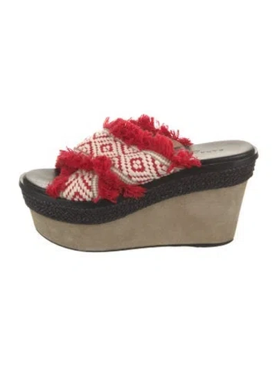 Pre-owned Barbara Bui Suede Printed Mules