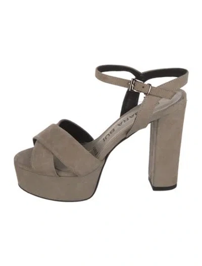 Pre-owned Barbara Bui Suede Pumps In Grey/neutrals