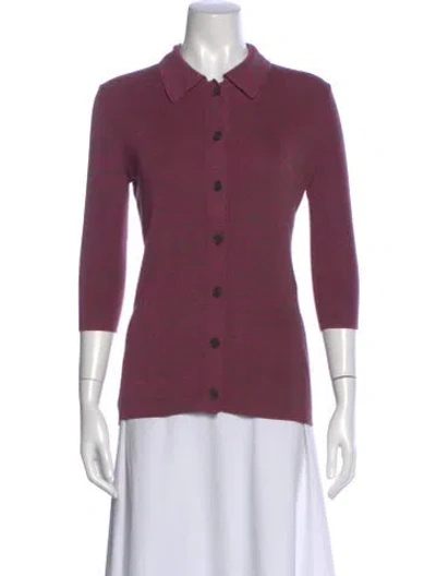 Pre-owned Barbara Bui Three-quarter Sleeve Polo In Purple