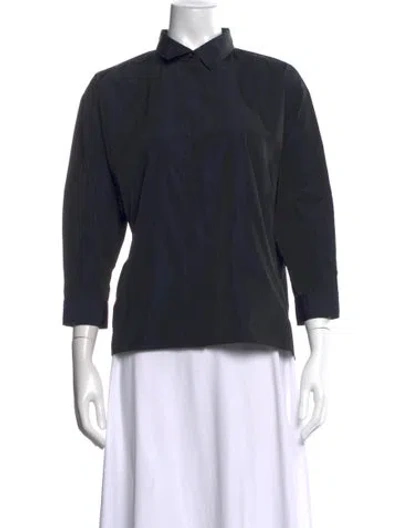 Pre-owned Barbara Bui Three-quarter Sleeve Top In Blue