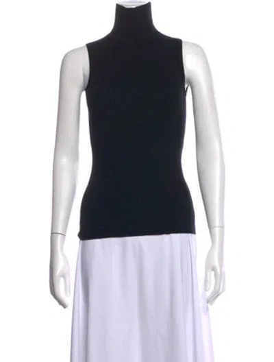 Pre-owned Barbara Bui Turtleneck Sleeveless Top In Black