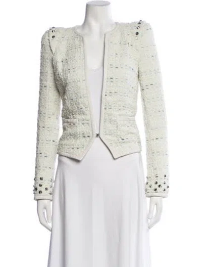 Pre-owned Barbara Bui Tweed Pattern Jacket In Multicolor