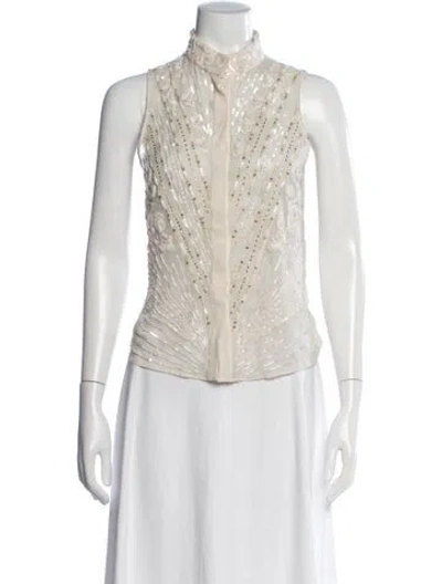 Pre-owned Barbara Bui Vintage 2010 Blouse In Neutrals