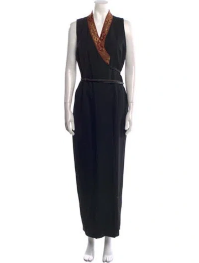 Pre-owned Barbara Bui Vintage Long Dress In Black