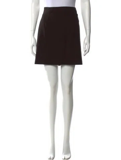 Pre-owned Barbara Bui Virgin Wool Mini Skirt In Black