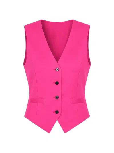 Barbara Bui V-neck Button-up Waistcoat In Pink