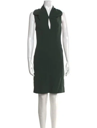 Pre-owned Barbara Bui V-neck Knee-length Dress In Green