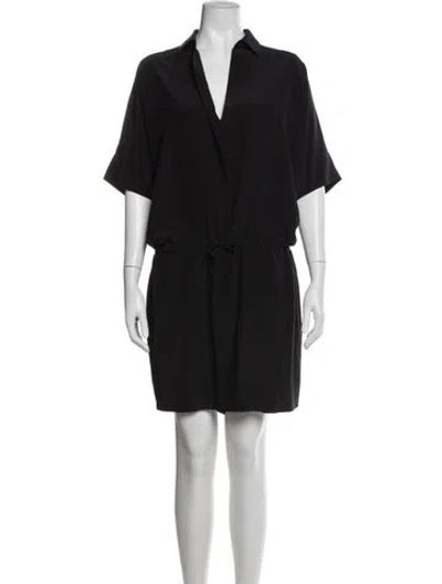 Pre-owned Barbara Bui V-neck Mini Dress In Blue