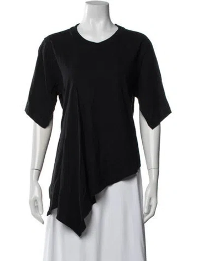 Pre-owned Barbara Bui V-neck Short Sleeve Top In Blue