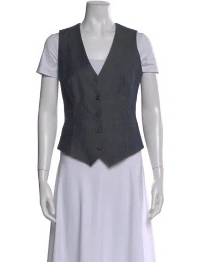 Pre-owned Barbara Bui V-neck Sleeveless Top In Brown