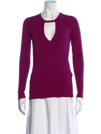 Pre-owned Barbara Bui V-neck Sweater In Purple