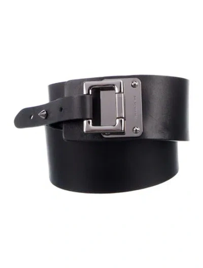 Pre-owned Barbara Bui Wide Leather Belt In Black