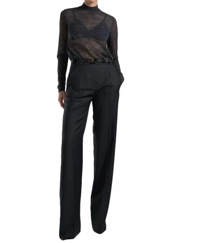 Barbara Bui Wide Leg Trouser In Dark Grey In Gray