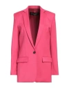 Barbara Bui Woman Blazer Fuchsia Size 4 Polyester, Wool, Elastane In Pink