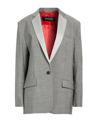 Barbara Bui Woman Blazer Grey Size 6 Wool, Elastane