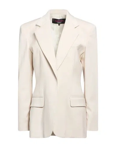 Barbara Bui Woman Blazer Ivory Size 8 Polyester, Wool, Elastane In White