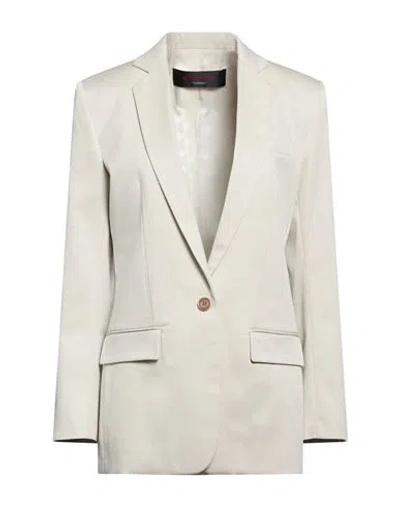 Barbara Bui Woman Blazer Off White Size 10 Wool, Cotton, Elastane