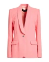 Barbara Bui Woman Blazer Salmon Pink Size 12 Polyester In Pink