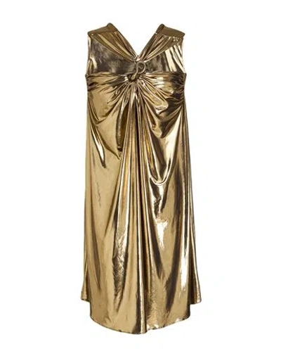 Barbara Bui Woman Mini Dress Gold Size 6 Polyester, Elastane