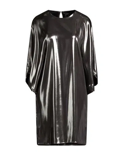 Barbara Bui Woman Mini Dress Gunmetal Size 8 Polyester, Elastane In Gray