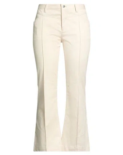Barbara Bui Woman Pants Beige Size 4 Cotton, Elastane In Neutral