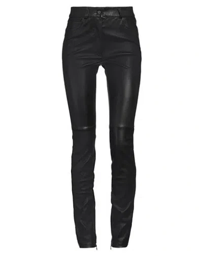 Barbara Bui Woman Pants Black Size 4 Lambskin